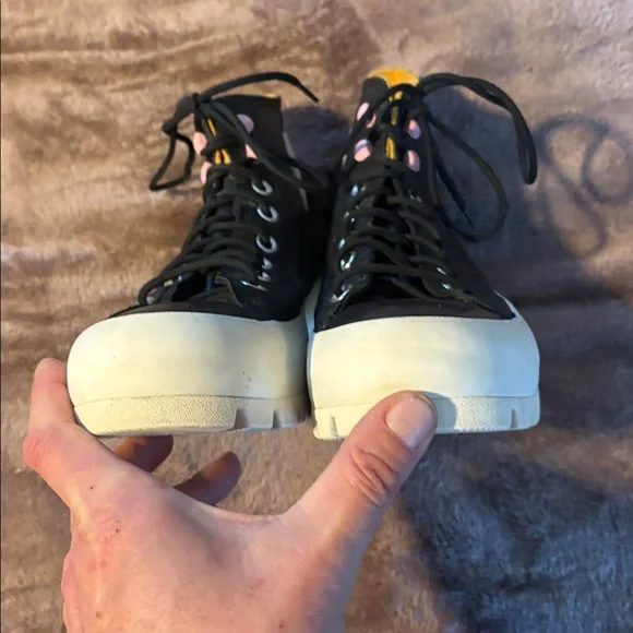 Converse All Star Women’s Size 9 Lugged Heel Leather Rare Shoes Good Condition! - Picture 7 of 11